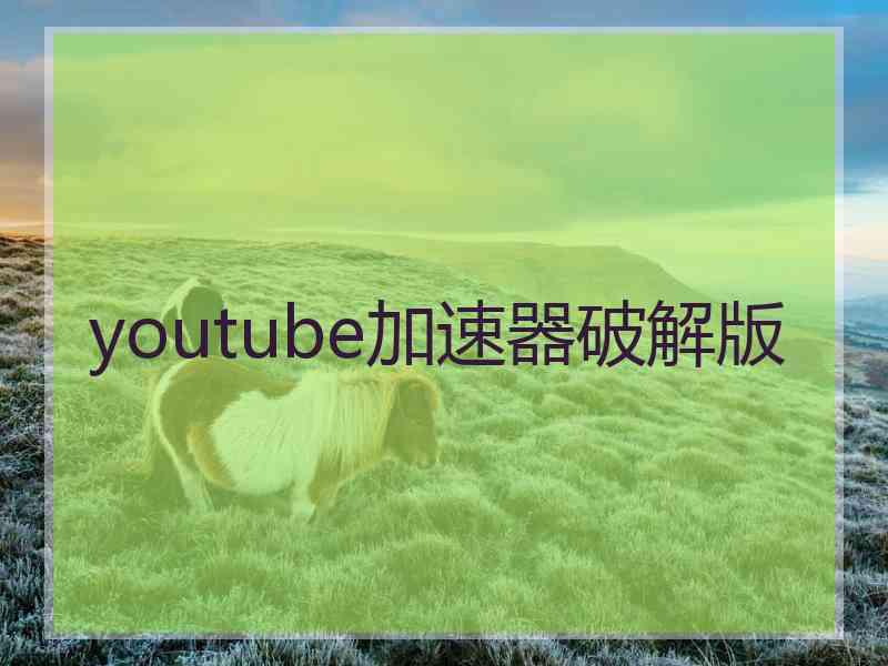 youtube加速器破解版