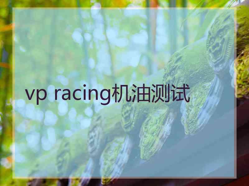 vp racing机油测试