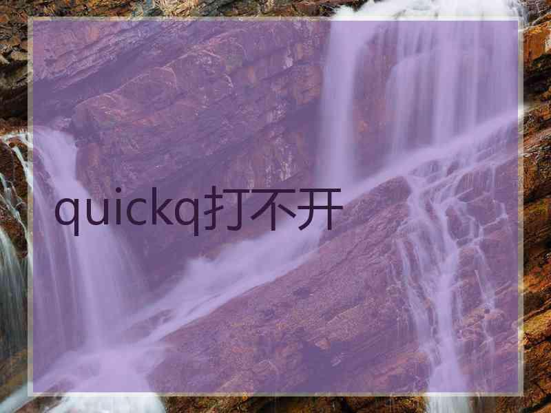 quickq打不开