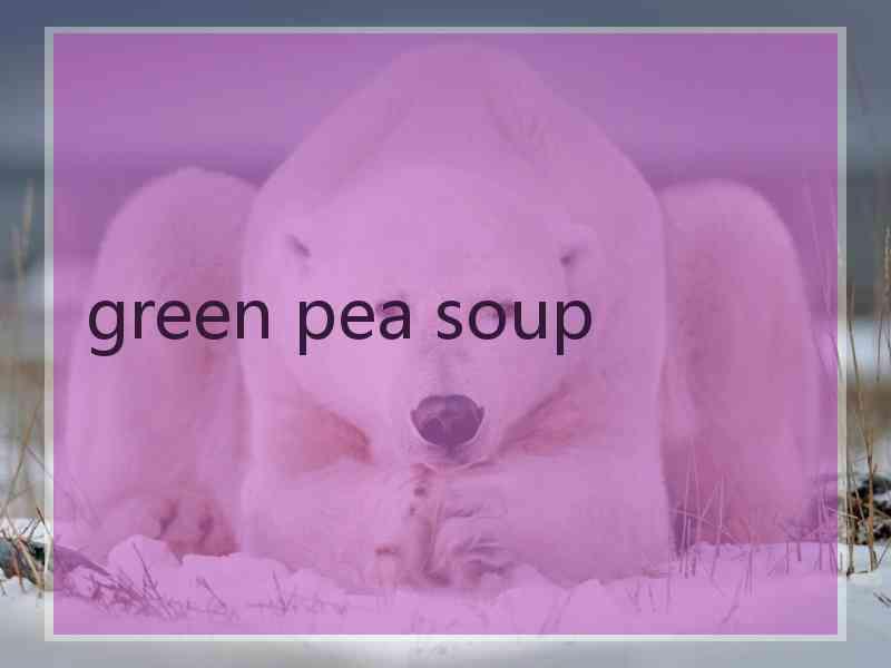 green pea soup