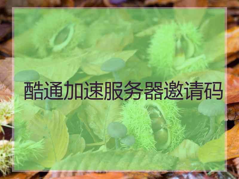 酷通加速服务器邀请码