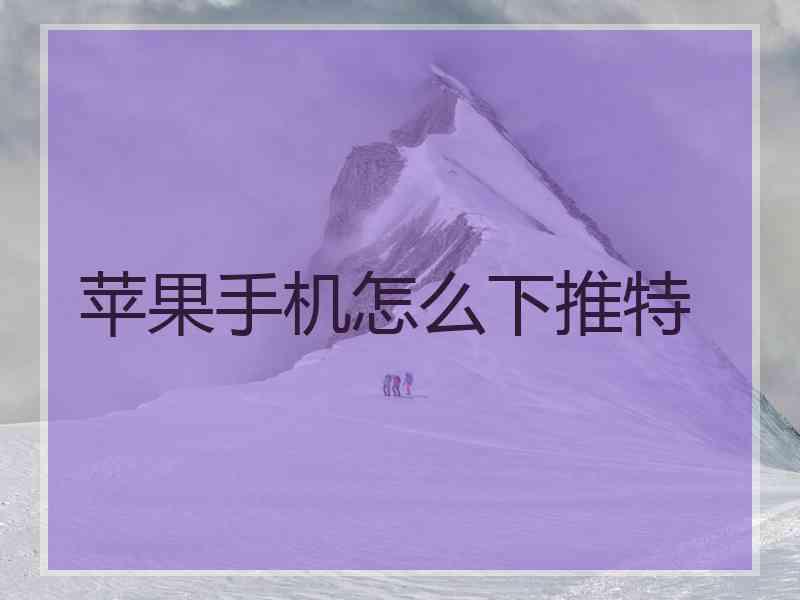 苹果手机怎么下推特