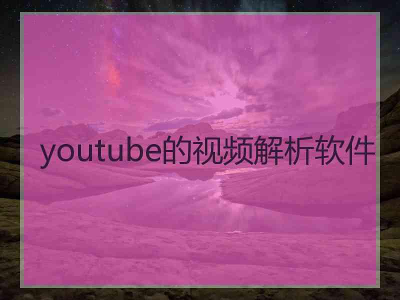 youtube的视频解析软件