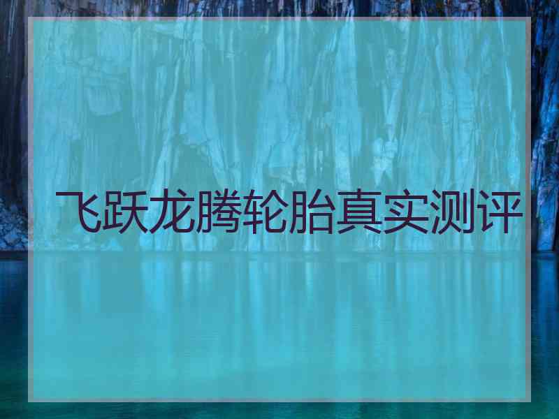 飞跃龙腾轮胎真实测评