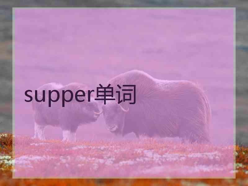 supper单词