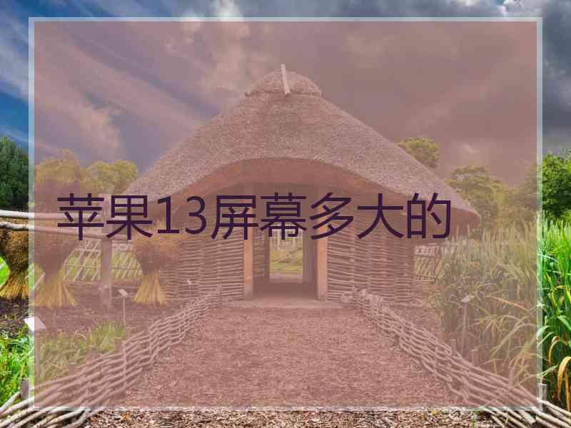 苹果13屏幕多大的