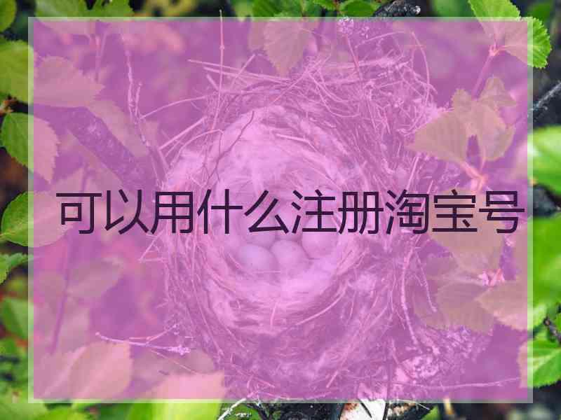 可以用什么注册淘宝号