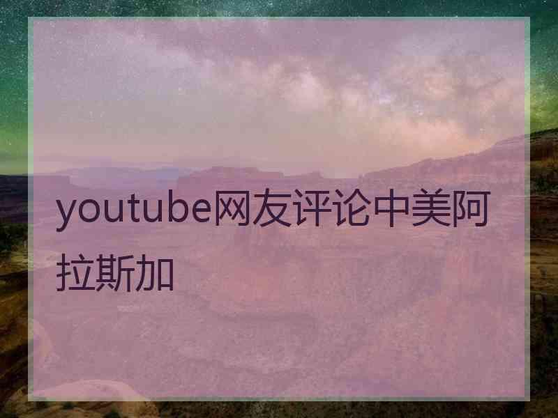 youtube网友评论中美阿拉斯加