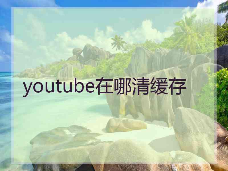 youtube在哪清缓存