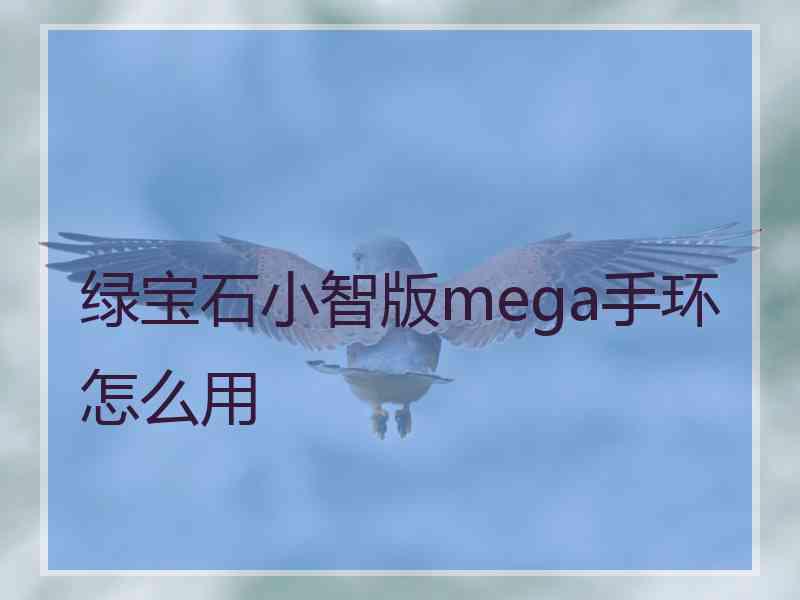 绿宝石小智版mega手环怎么用