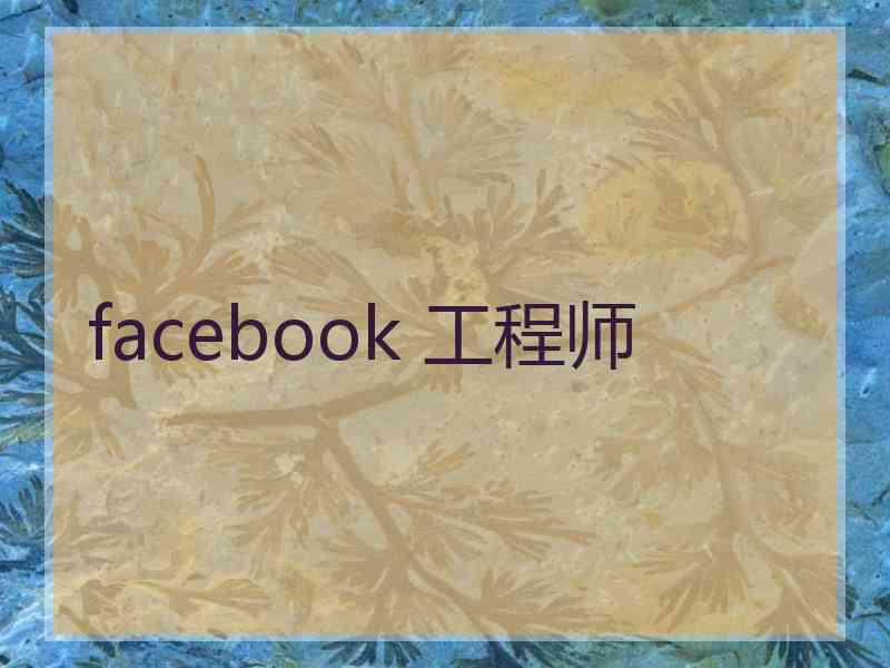 facebook 工程师