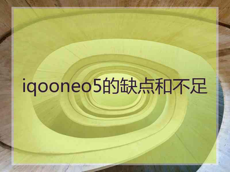 iqooneo5的缺点和不足