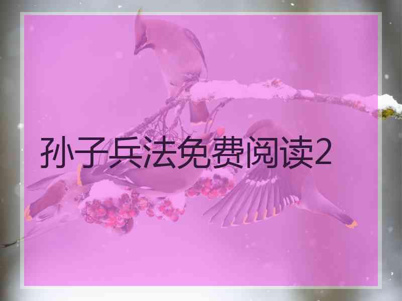 孙子兵法免费阅读2