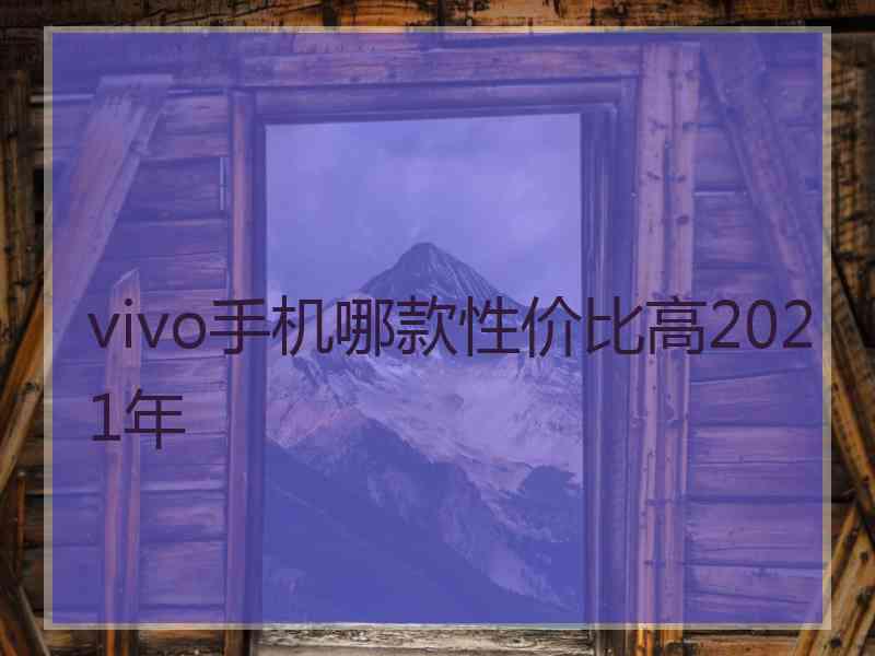 vivo手机哪款性价比高2021年