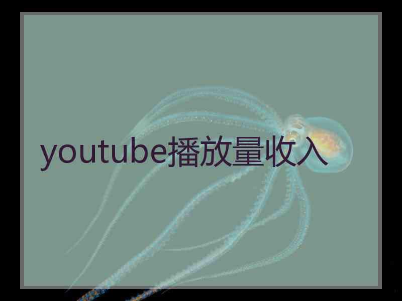 youtube播放量收入