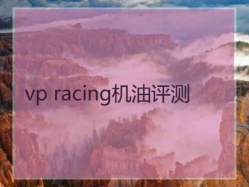 vp racing机油评测