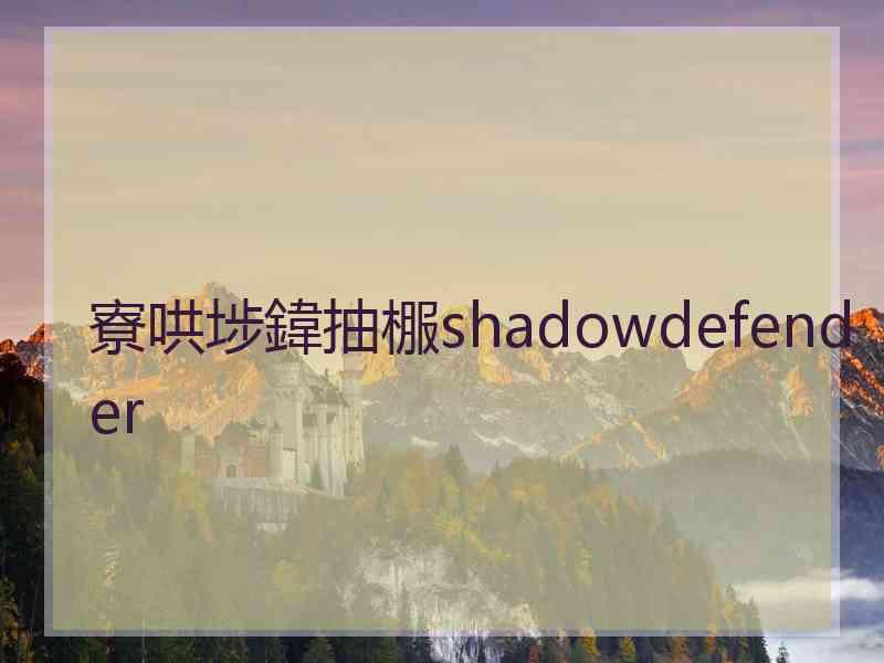 寮哄埗鍏抽棴shadowdefender