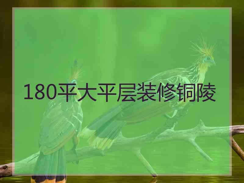 180平大平层装修铜陵