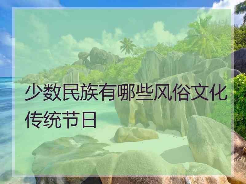 少数民族有哪些风俗文化传统节日