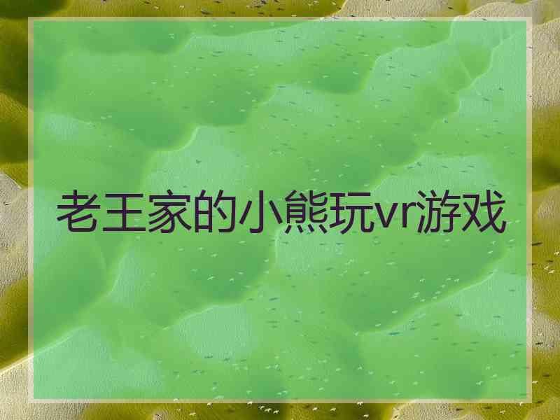 老王家的小熊玩vr游戏