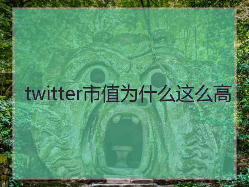 twitter市值为什么这么高