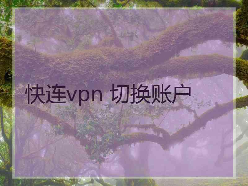 快连vpn 切换账户