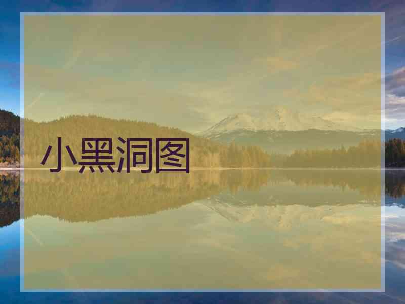 小黑洞图