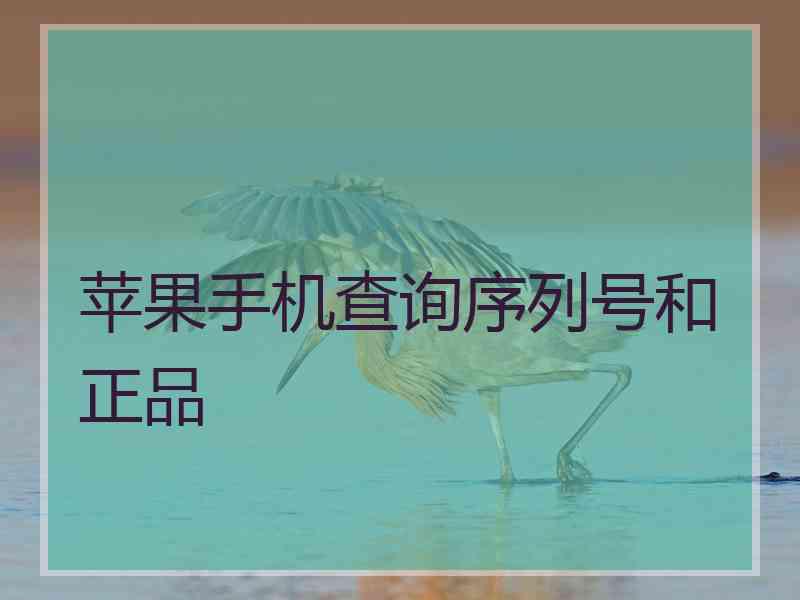 苹果手机查询序列号和正品