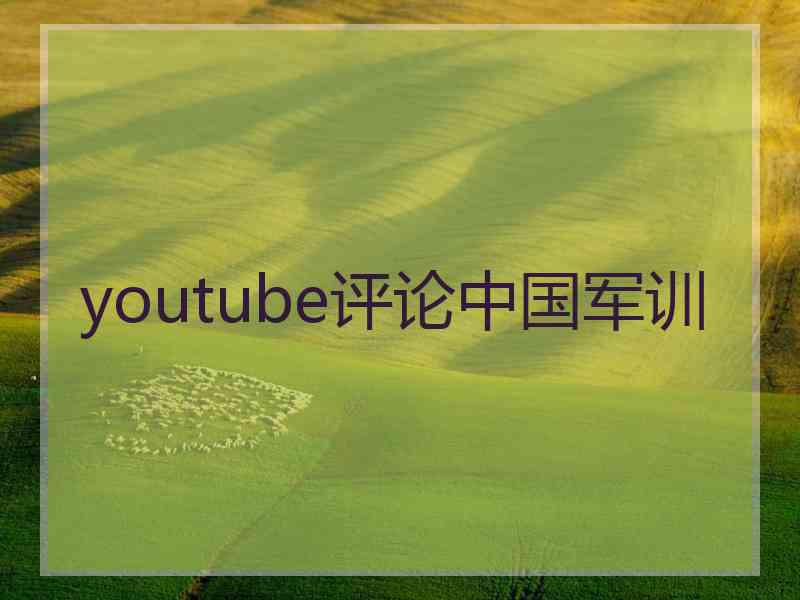 youtube评论中国军训