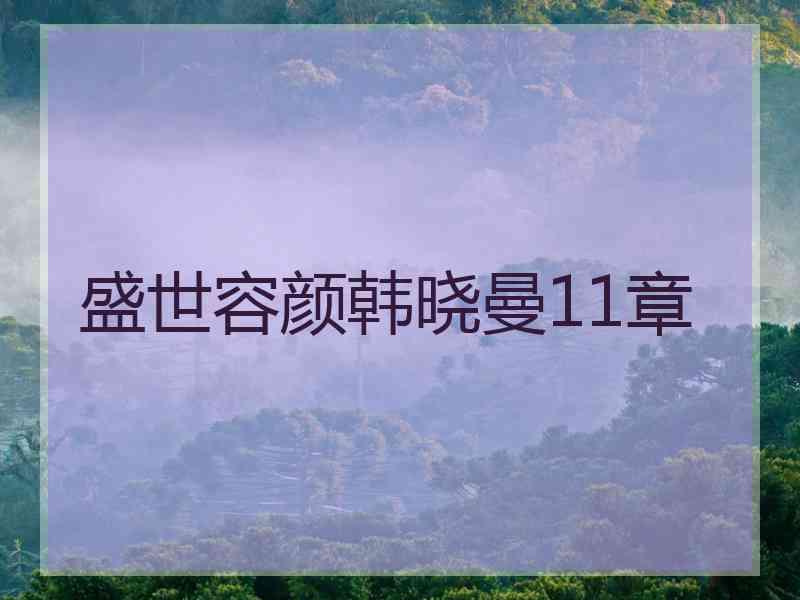 盛世容颜韩晓曼11章