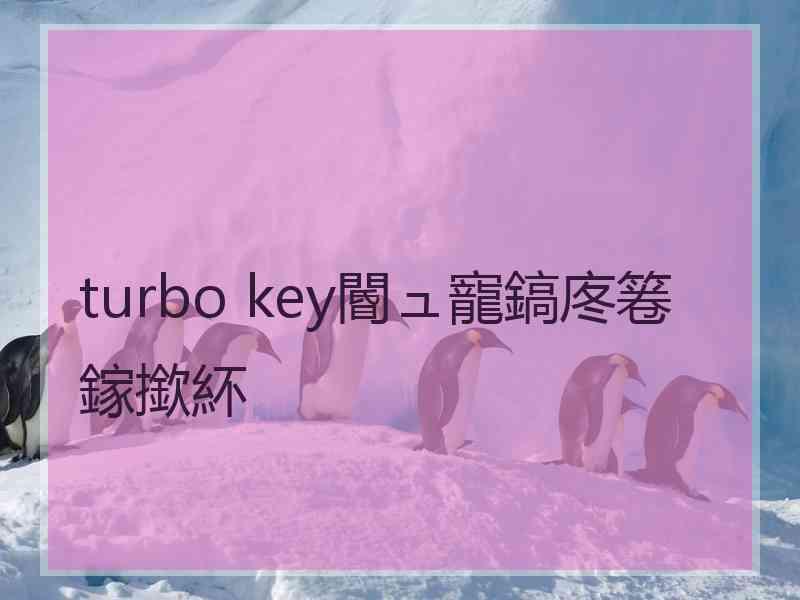 turbo key閽ュ寵鎬庝箞鎵撳紑