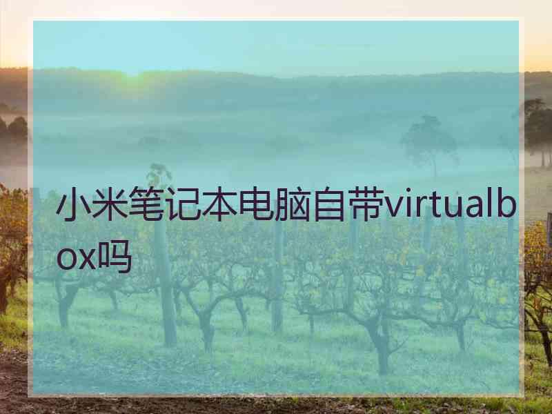 小米笔记本电脑自带virtualbox吗