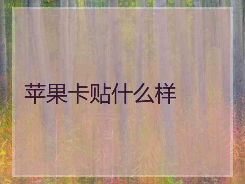 苹果卡贴什么样