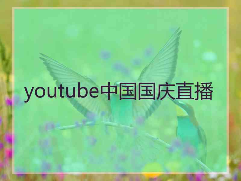 youtube中国国庆直播