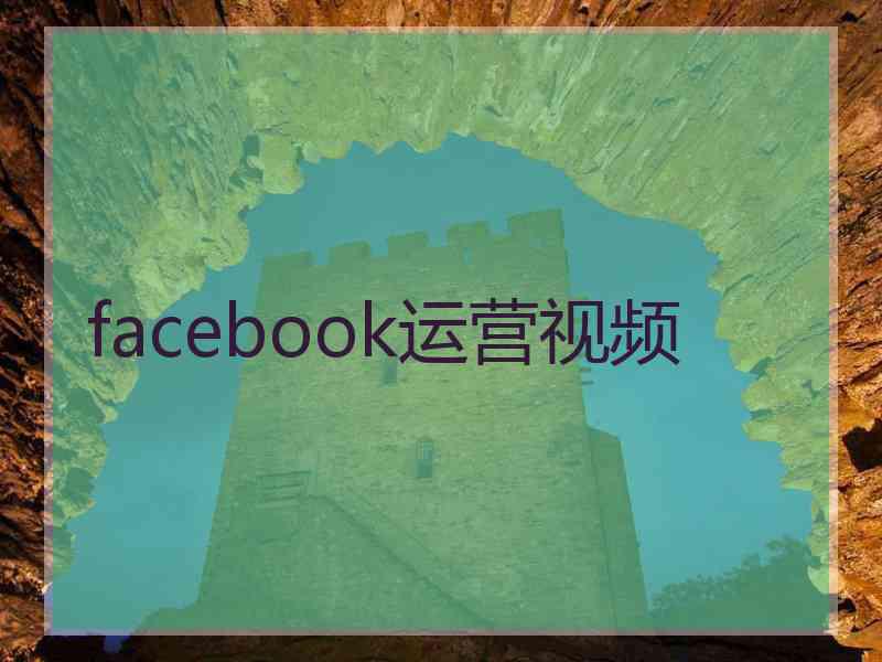 facebook运营视频