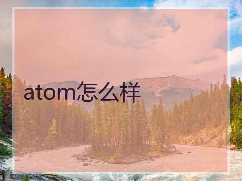 atom怎么样