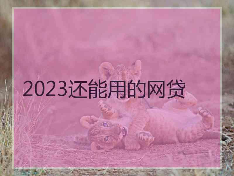 2023还能用的网贷