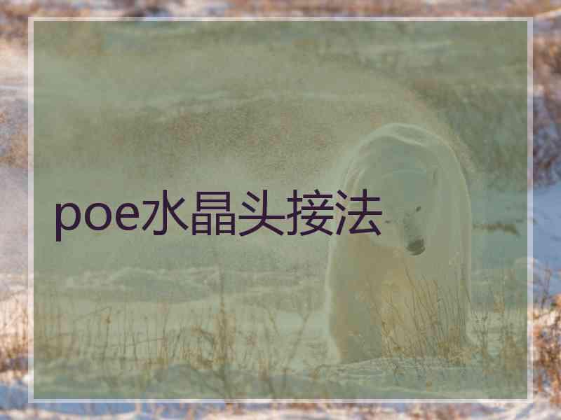 poe水晶头接法