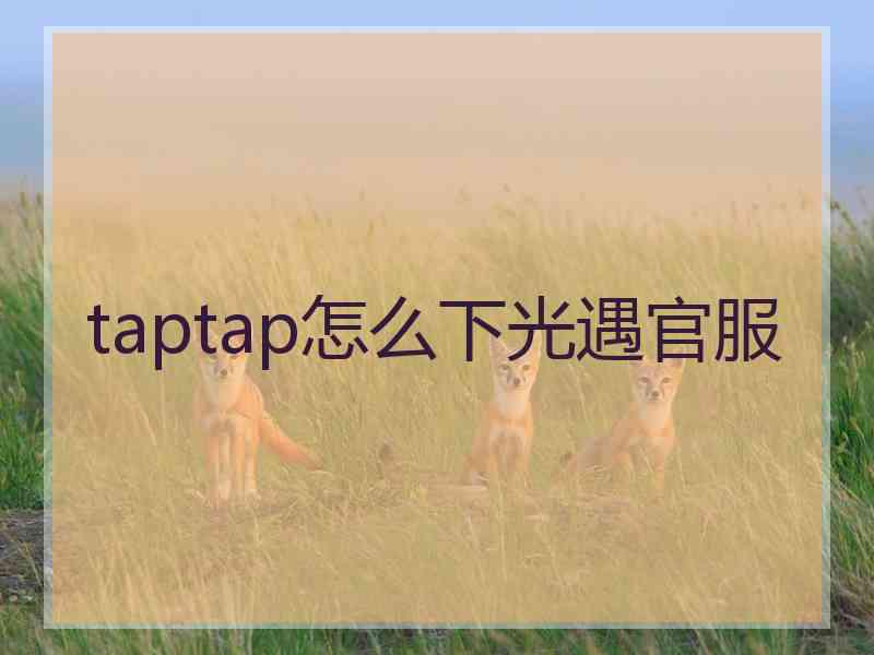 taptap怎么下光遇官服