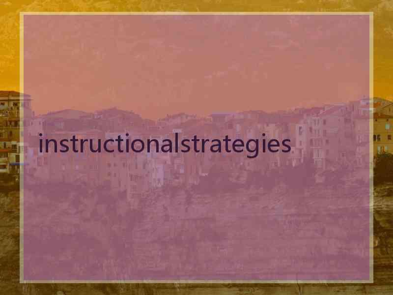 instructionalstrategies