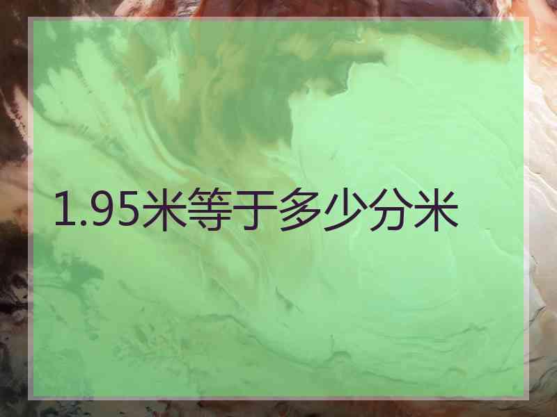 1.95米等于多少分米