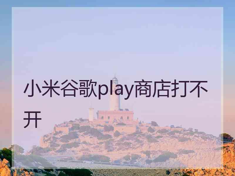 小米谷歌play商店打不开