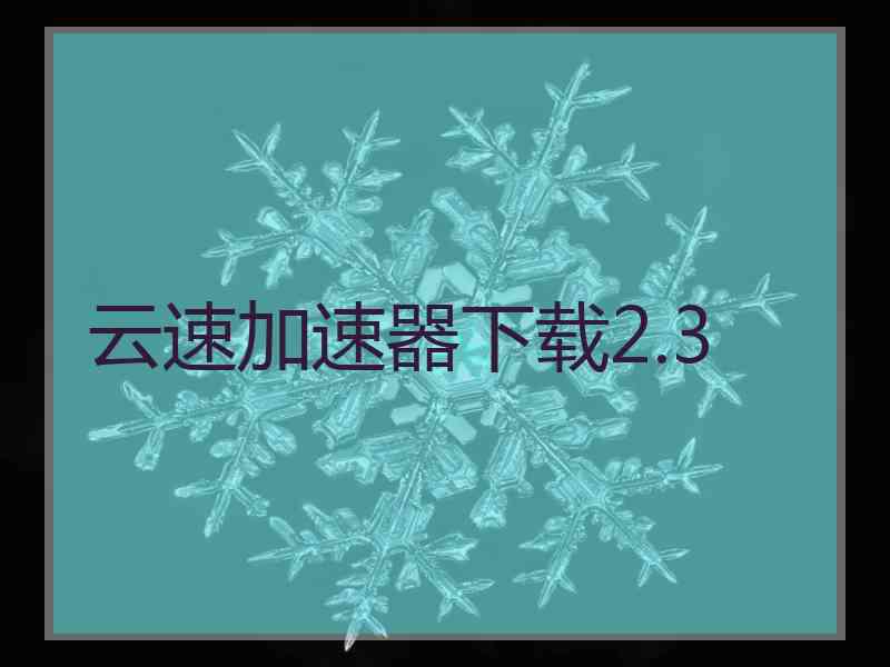 云速加速器下载2.3