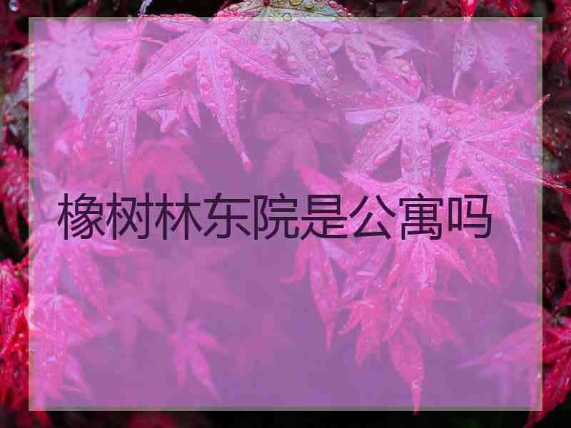 橡树林东院是公寓吗