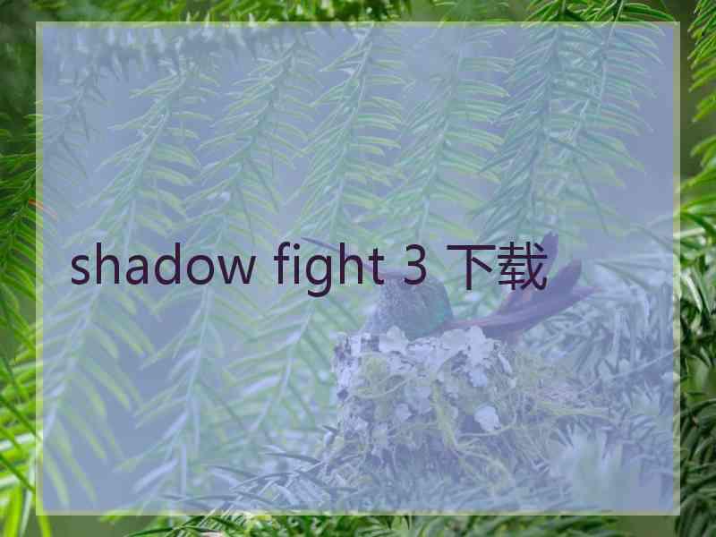 shadow fight 3 下载