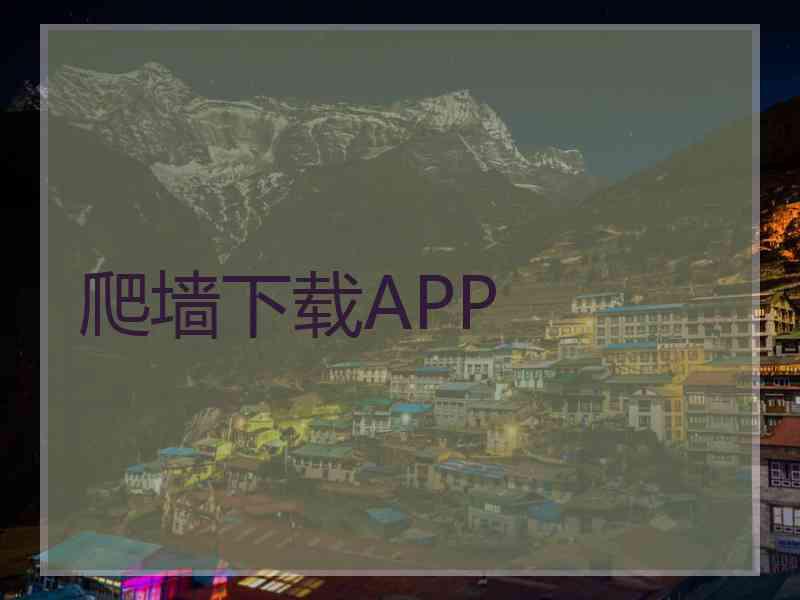 爬墙下载APP