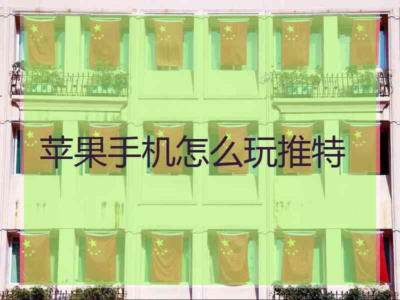 苹果手机怎么玩推特