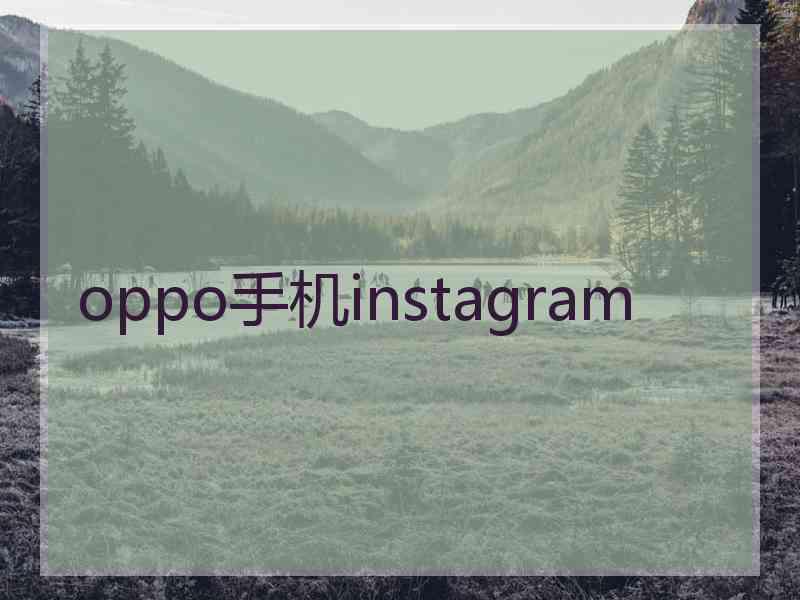 oppo手机instagram