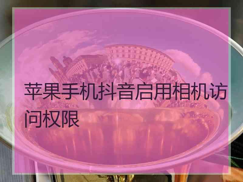 苹果手机抖音启用相机访问权限