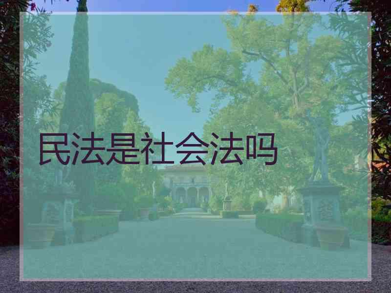 民法是社会法吗